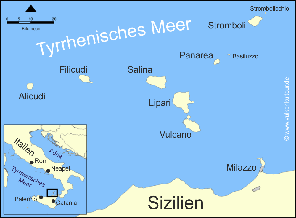 Liparische / Äolische Inseln (Bildquelle: Wikimedia Commons)