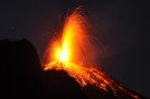 Eruption des Stromboli (aufgenommen von 400 Metern Höhe)