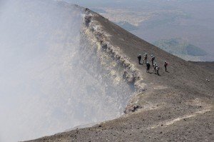 Aufstiegsgruppe an der Bocca Nuova