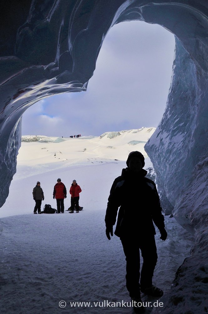 Eishöhle im Sólheimajökull