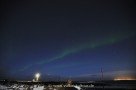Leichte Polarlichter auf der Seltjarnarnes-Halbinsel (Reykjavík)