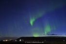 Leichte Polarlichter über dem Ingólfsfjall (Selfoss)