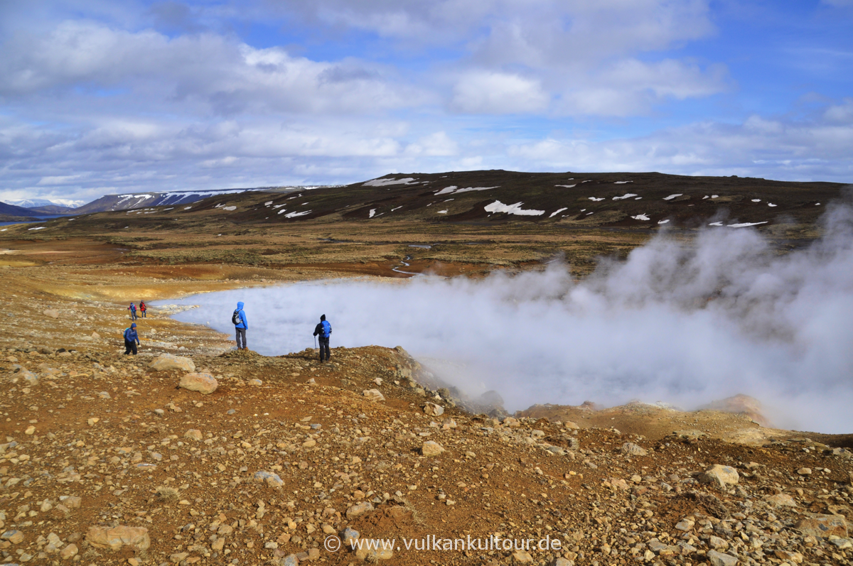 Heiße Quelle auf der Reykjanes-Halbinsel