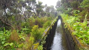 Abstieg vom Lagoa do Fogo an einer kilometerlangen Levada entlang