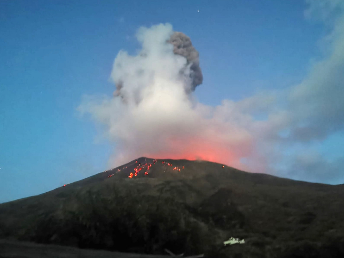 Größere Explosion auf Stromboli 19.07.2020