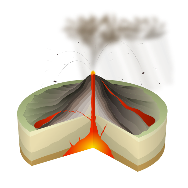 Strombolianische Eruption (Bildquelle: Wikimedia Commons)