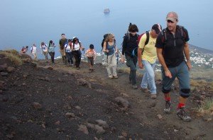 Stromboli Aufstieg auf dem klassischen Weg - fast oben angekommen