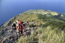 Aufstieg von Labronzo über leichte Kletterstelle
