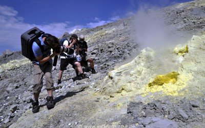 Auf dem Gran Cratere von Vulcano