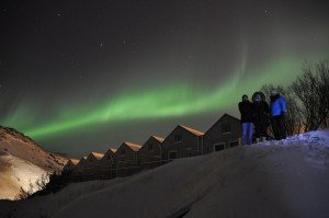 Polarlichter über Hveragerði - Hotel Frost og Funi