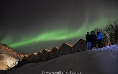 Polarlichter über Hveragerði - Hotel Frost og Funi