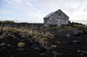 Altes Schutzhäuschen auf dem Mýrdalssandur