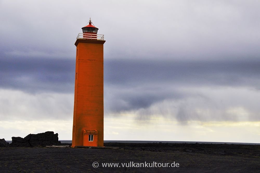 Leuchtturm an der Mündung der Skaftá