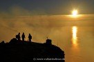 Unglaublicher Sonnenuntergang am Gipfel des Stromboli