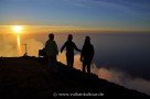 Sonnenuntergang am Gipfel des Stromboli