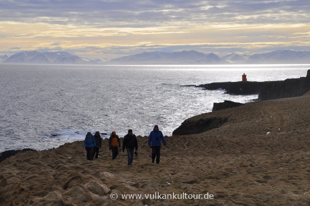 Wanderung an Grímseys Ostküste