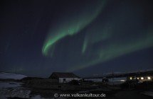 Polarlichter über unserer Pension Hvammsgerði