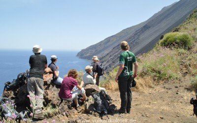 An der Punta del Corvo vis-a-vis zur Sciara del Fuoco