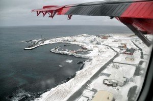 Anflug auf Grímsey