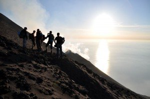 Kurz vor dem Gipfel des Stromboli