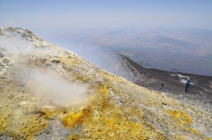 Ätna - Schwefelfumatole auf der Bocca Nuova