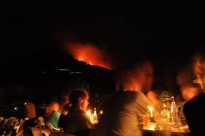 Stromboli - Abendessen mit Vulkanblick: Ristorante Osservatorio