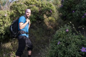 Markus auf dem alten Weg zum Stromboli hoch