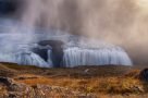 Der goldene Wasserfall: Gullfoss in der Morgensonne