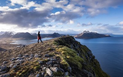 Hoch über dem Norðurfjörður (Westfjorde)