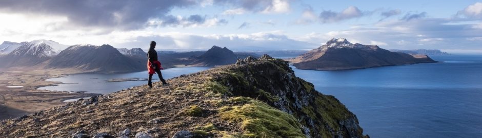 Hoch über dem Norðurfjörður (Westfjorde)