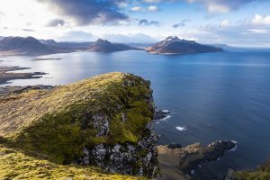 Hoch über dem Norðurfjörður (Westfjorde)