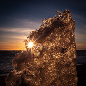 Eisschollen am Strand