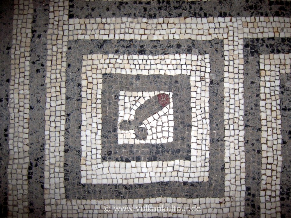 Phallusmosaik in Herkulaneum