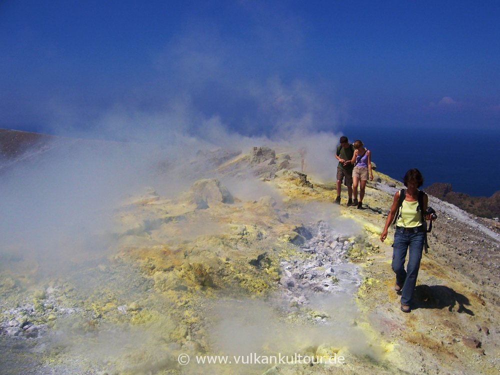 Fumarolenquerung auf Vulcanos Gran Cratere