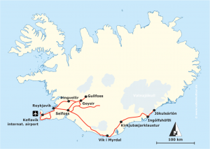 Reiseroute Island Intensiv