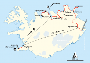 Reiseroute Nordisland