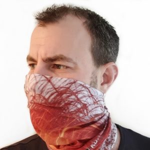 Vulkankultour-BUFF® als Halstuch und Gesichtsmaske